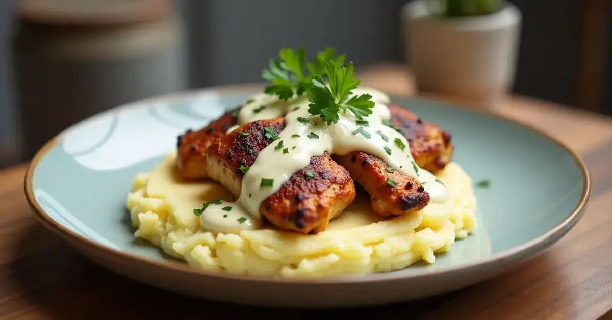 High Protein Creamy Garlic Herb Cajun Chicken